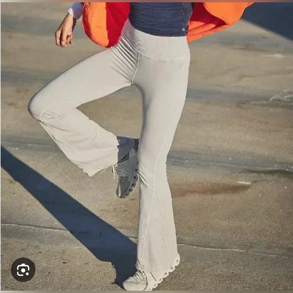 FP Movement by Free People Light Gray Flare Leggings
